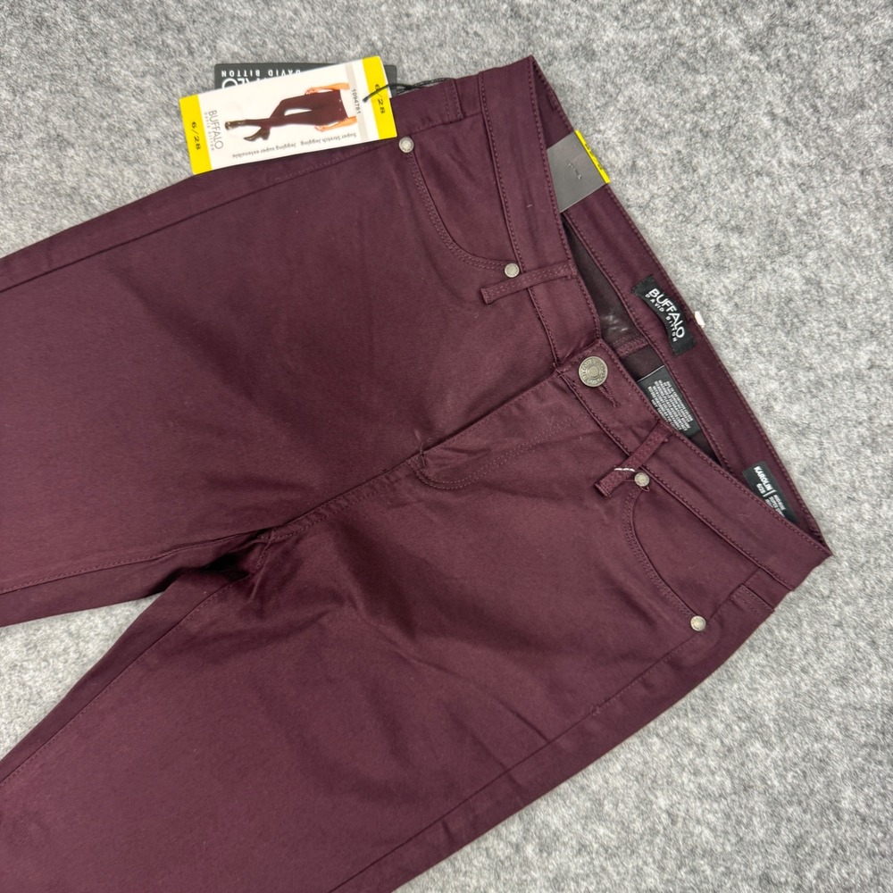 Buffalo David Bitton Karolin Mid-Rise Super Stretch Jegging Burgundy Womens 6/28